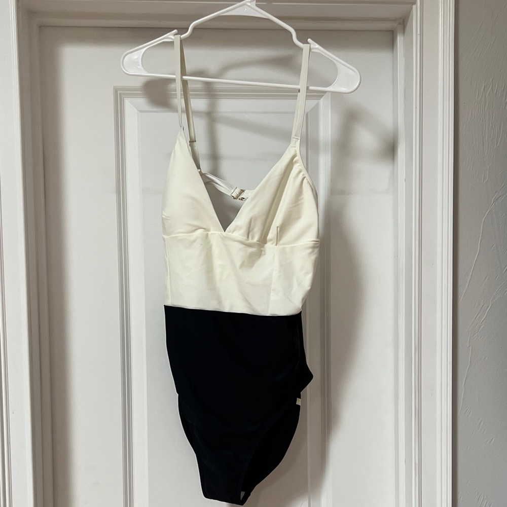 Summersalt Women's One Piece Swimsuit - Ivory and Black
